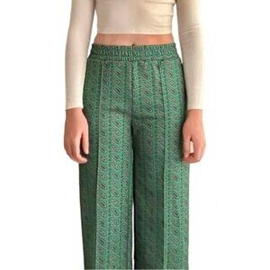 Urban outfitters wide leg patterned track pants size M